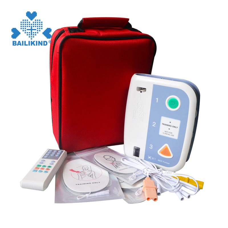 Yadda ake amfani da AED Trainer Automated External Defibrillator Koyarwar Taimakon Farko Don Kayan Aikin Koyar da Harsuna Biyu na Makarantar CPR